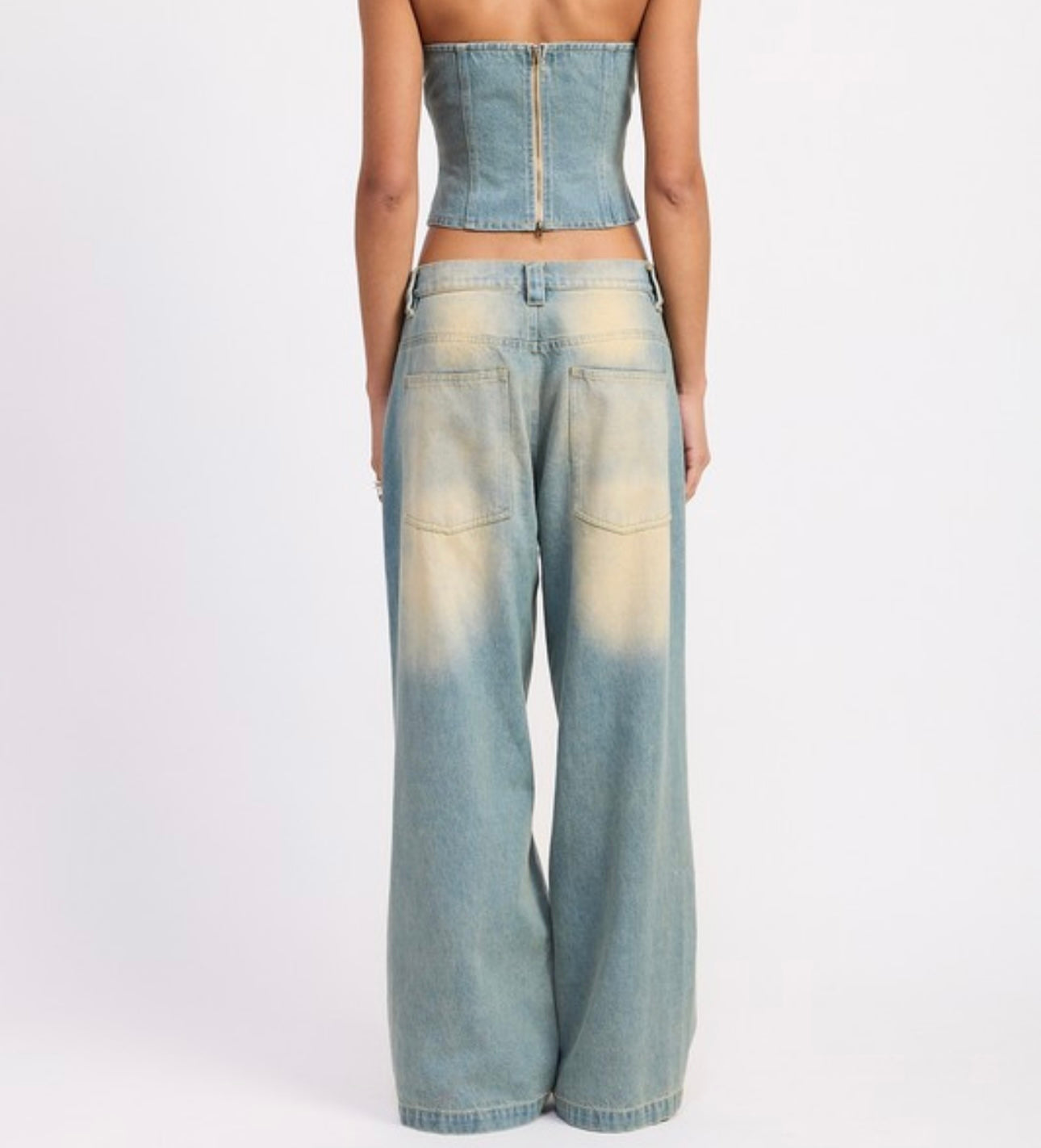 WASHED DESERT DENIM PANTS
