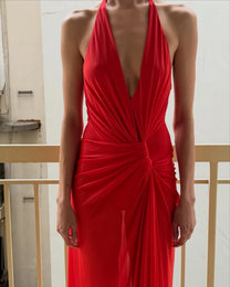 XANTHI V NECK MAXI DRESS