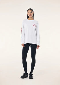 ESTABLISHED LONG SLEEVE TEE IN OPTIC WHITE