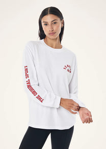 ESTABLISHED LONG SLEEVE TEE IN OPTIC WHITE