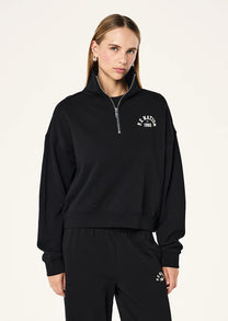 ESTABLISHED OVERSIZED QUARTER ZIP SWEAT