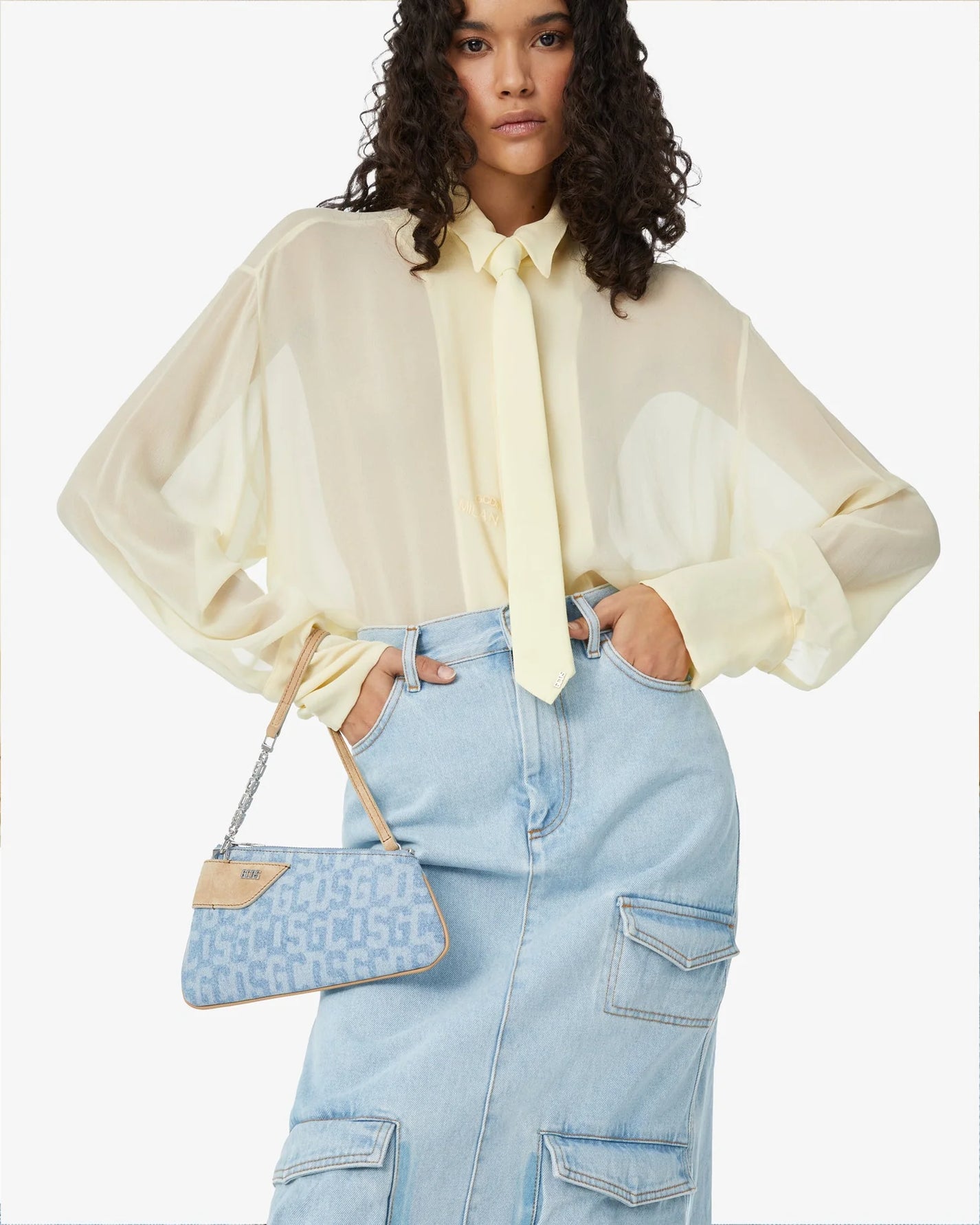 COMMA NOTTE GCDS MONOGRAM DENIM BAG