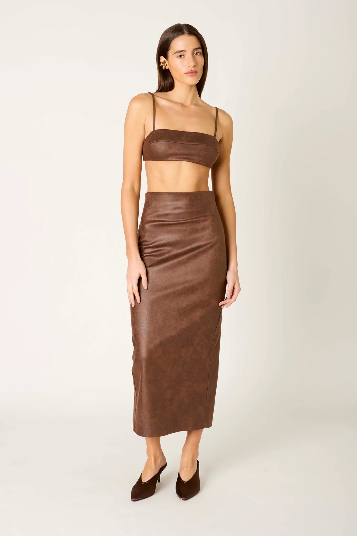 ELODIE BROWN SKIRT