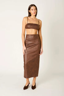 ELODIE BROWN SKIRT