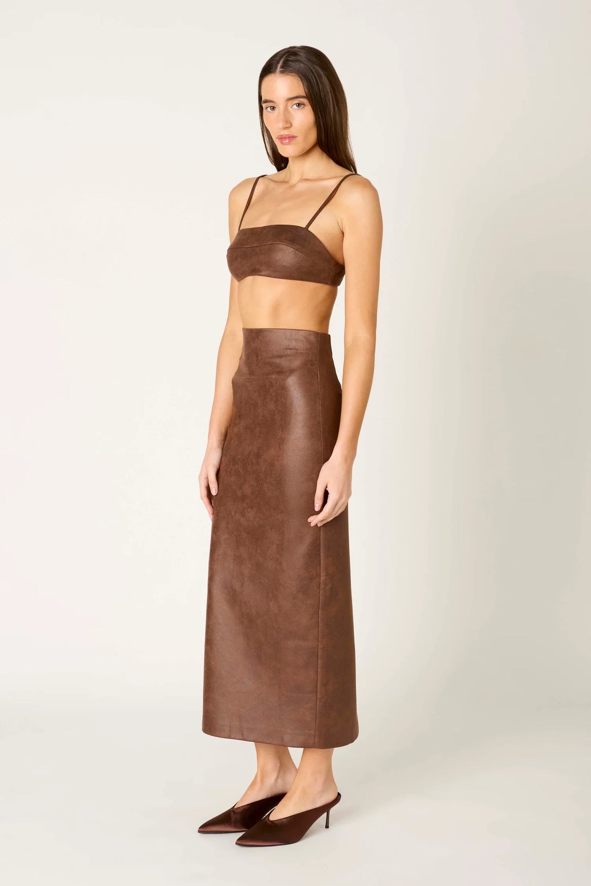 ELODIE BROWN SKIRT