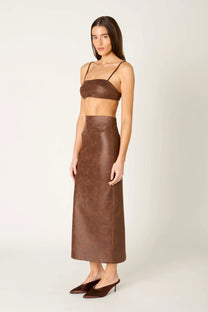 ELODIE BROWN SKIRT