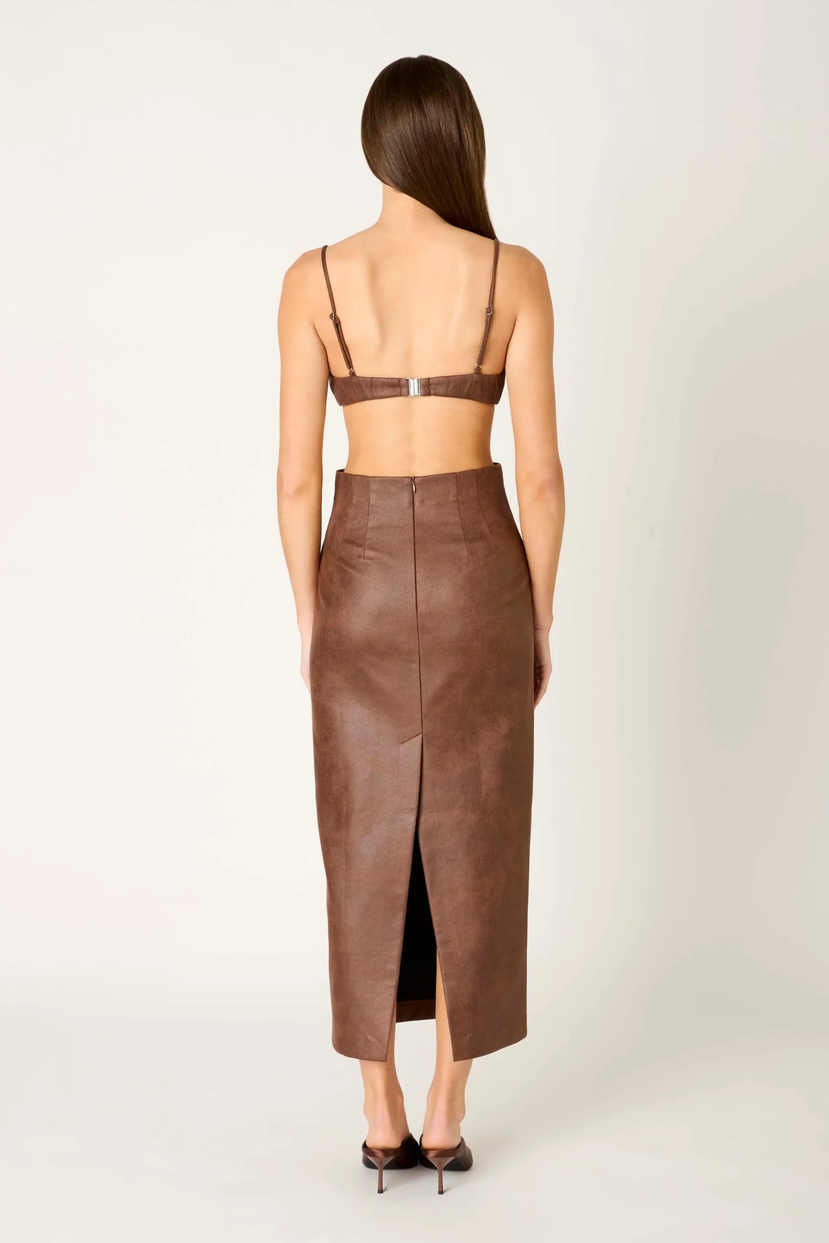 ELODIE BROWN SKIRT