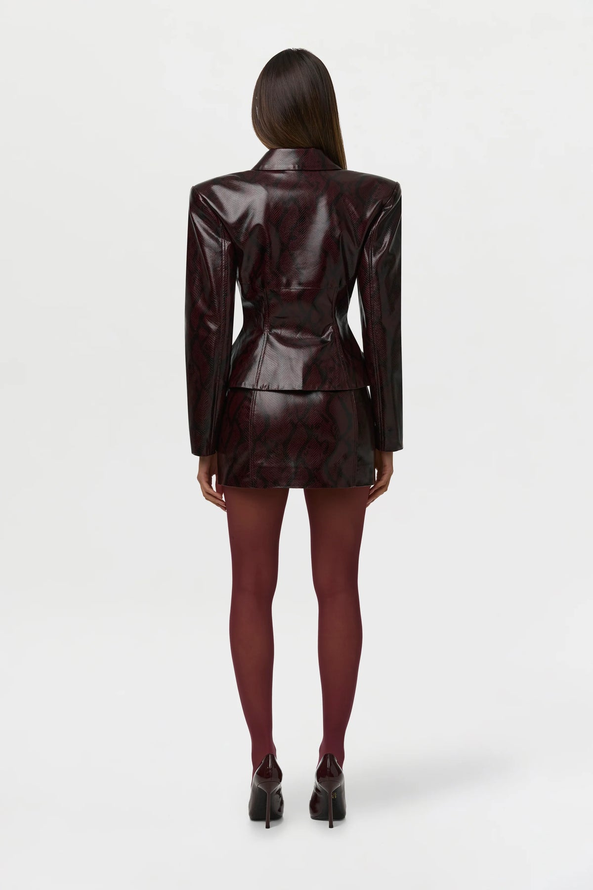 PYTHON LEATHER BLAZER