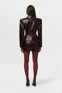 PYTHON LEATHER BLAZER