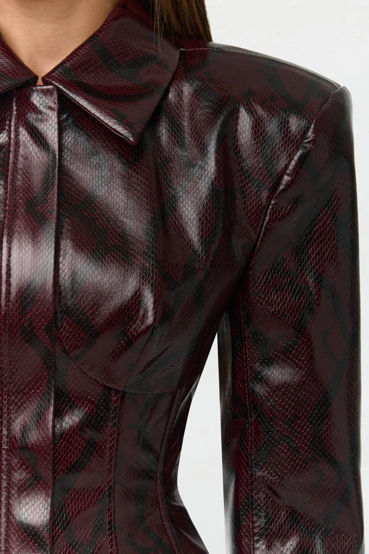 PYTHON LEATHER BLAZER