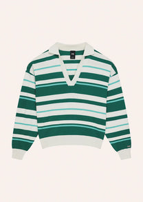 RETREAT STRIPE COLLAR KNIT
