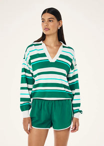 RETREAT STRIPE COLLAR KNIT