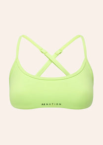REVEAL SPORTS BRA IN WASHED LIME