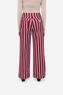 BURGUNDY BLUE STRAIGHT PANTS