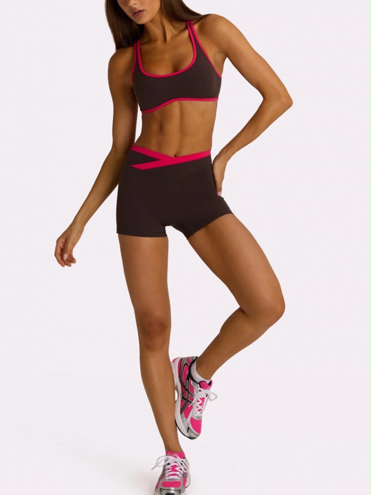THE V-CROP SET PINK