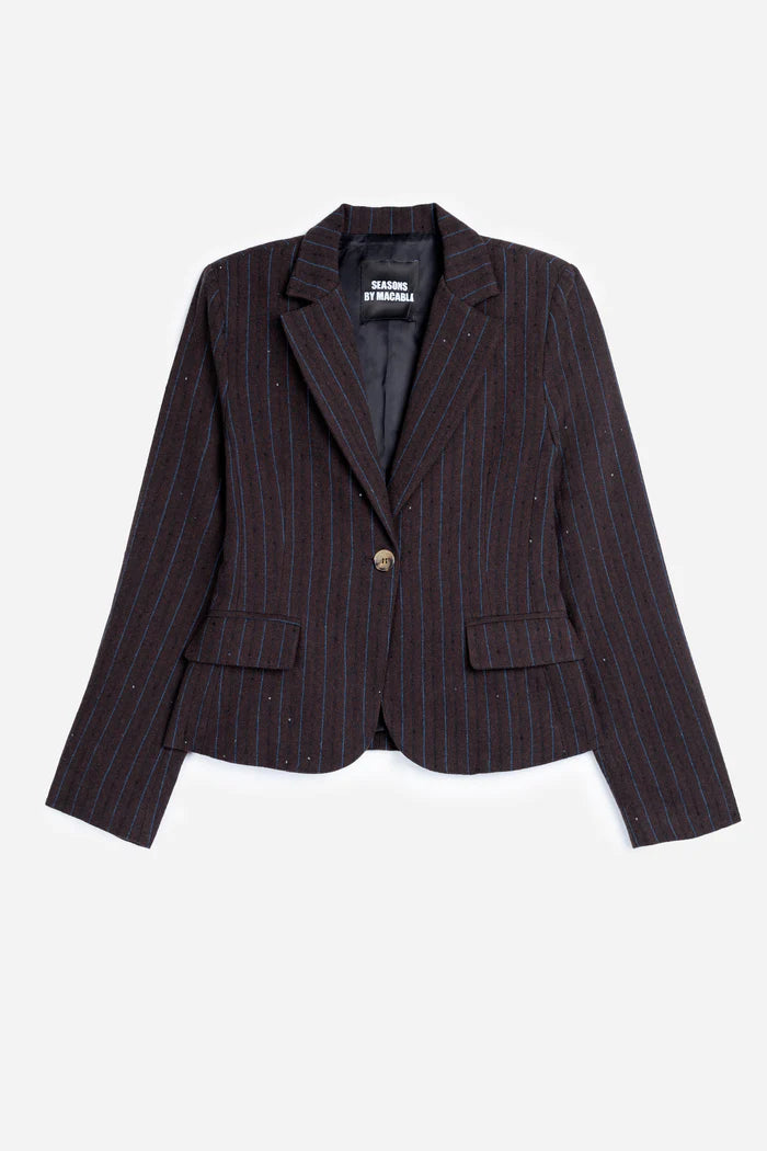 SEQUIN-STRIPPED BLAZER
