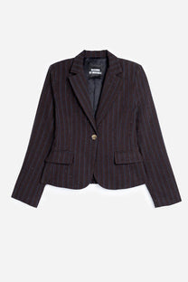 SEQUIN-STRIPPED BLAZER
