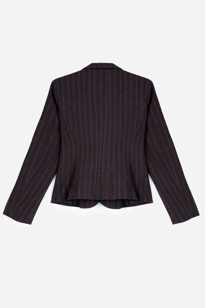 SEQUIN-STRIPPED BLAZER