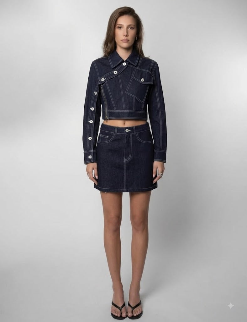 DENIM SKORT SET